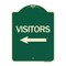 Signmission Visitors with Left Arrow Heavy-Gauge Aluminum Architectural Sign, 24" x 18", G-1824-24617 A-DES-G-1824-24617 - alternate 1